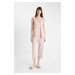 DEFACTO Fall in Love Sleeveless Capri Viscose Pajama Set