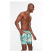 Trendyol Men's Multi-colored Tropical Printed Swimwear Standard Size Swimwear