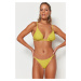 Trendyol Oil Green Triangle Tunnel Bikini Top