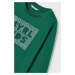 Detská bavlnená košeľa s dlhým rukávom Mayoral zelená farba, s potlačou