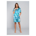 Pacific bathrobe with short sleeves - floral print