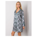 Grey long-sleeved nightgown