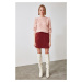 Trendyol Burgundy Velvet Skirt