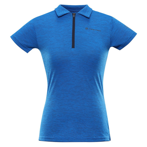 Women's quick-drying polo shirt ALPINE PRO DONNA electric blue lemonade