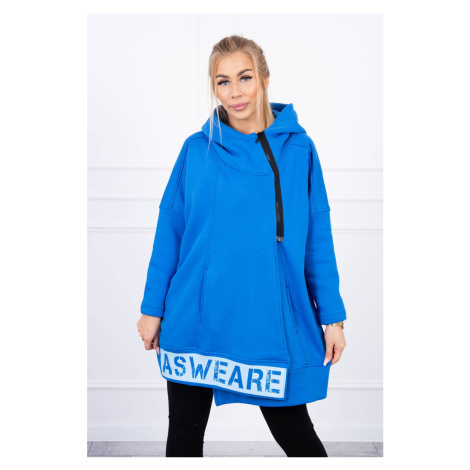 Insulated sweatshirt with zipper blue-violet