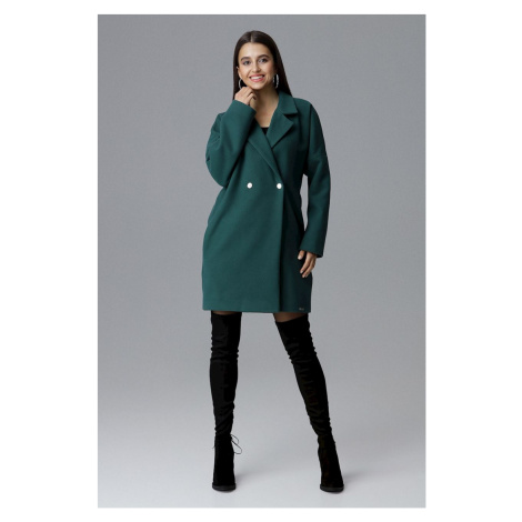 Dámský kabát / plášť model 14448913 tmavě zelená 36/38 - Figl