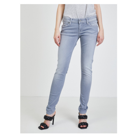 Light Grey Womens Skinny Fit Jeans Jeans - Women Pepe Jeans