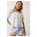 Happiness İstanbul Women's White Lace Knitted Blouse