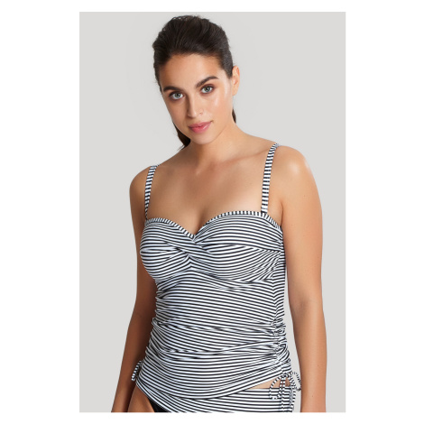 Vrchný diel plaviek Swimwear Anya Stripe Bandeau Tankini black/white SW0891 90FF