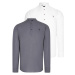 DOUBLE SET G783 DEWBERRY JUDGE COLLAR SHIRT-WHITE-ANTHRACITE