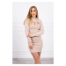 Dress with sweatshirt in beige color