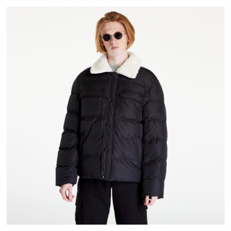 Urban Classics Sherpa Collar Padded Shirt Jacket black/ relaxed