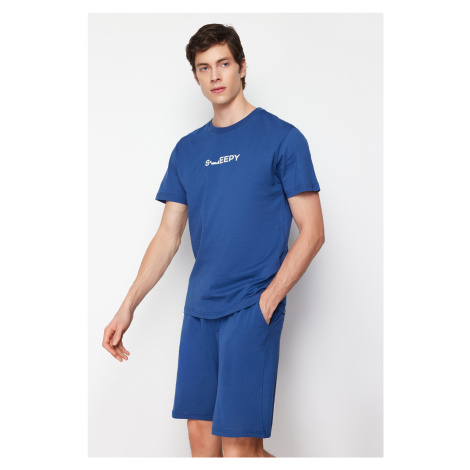 Trendyol Ingido Printed Regular Fit Knitted Shorts Pajamas Set