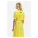 Šaty La Martina Woman Long Dress Diamond Visco Žltá