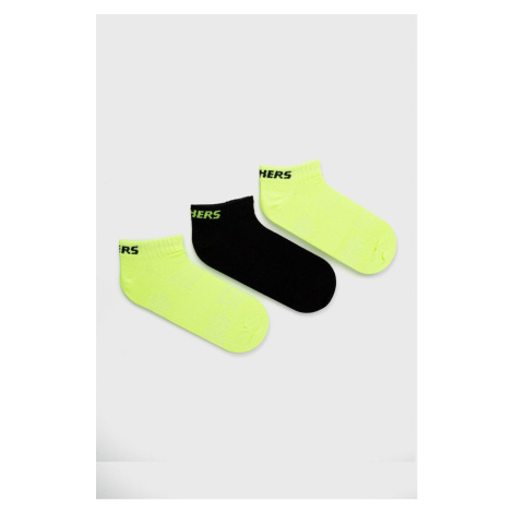 Ponožky Skechers (3-pak) zelená farba