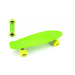 Teddies Skateboard pennyboard 43cm plastové osy zelená žlutá kola