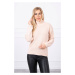 High-neckline sweater dark powder pink