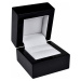 JK Box Čierna drevená krabička na prsteň BB-2 / A25
