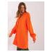 Orange cardigan with a neckline