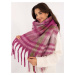 Light purple and khaki thick women's scarf