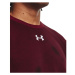 Under Armour RIVAL FLEECE PRINTED CREW Pánska mikina, vínová, veľkosť