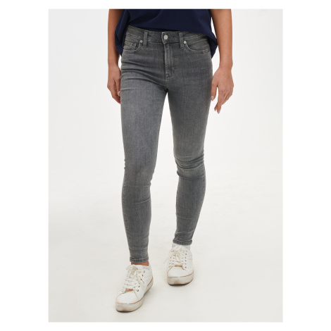 Sivé dámske jeggings