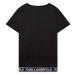 Dievčenské šaty Karl Lagerfeld čierna farba, mini, oversize