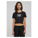 Take It Daisy Cropped Tee black