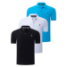 TRIPLE SET T8561 DEWBERRY MEN'S T-SHIRT-BLACK-WHITE-BLUE