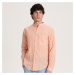 Reserved - Hladká košeľa slim fit - Oranžová