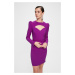 Trendyol Purple Collar Detailed Dress Purple