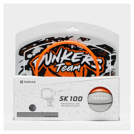 Basketbalový kôš Mini pre deti a dospelých SK100 Dunkers oranžovo-sivý TARMAK