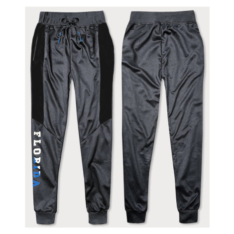 Tmavosivé pánske teplákové nohavice (8K199) J.STYLE