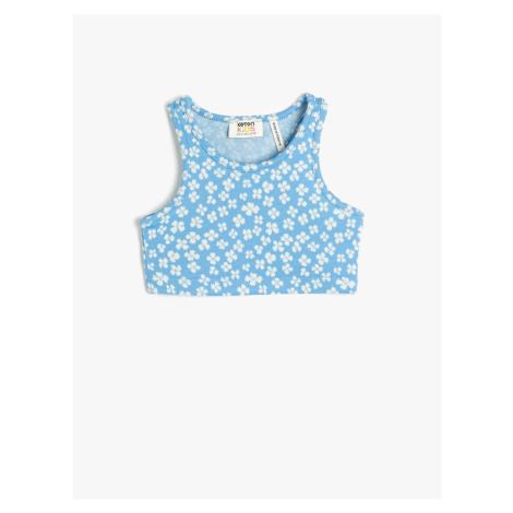 Koton Half Tank Tops, Sleeveless, Floral Slim Fit.