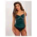 TMAVOZELENÉ VELÚROVÉ BODY NA RAMIENKA -BA-BO-2305.29-DARK GREEN