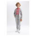 DEFACTO Boys Grey Textured Jogger School Tracksuit Bottom