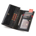 Peterson Dámska peňaženka Y051 - čierna so vsadkou PTN PL-466-BLACK RED