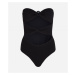 Plavky Karl Lagerfeld Karl Dna Strapless Swimsuit Čierna