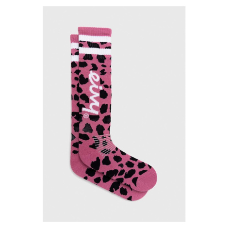 Lyžiarske ponožky Eivy cheerleader ružová farba