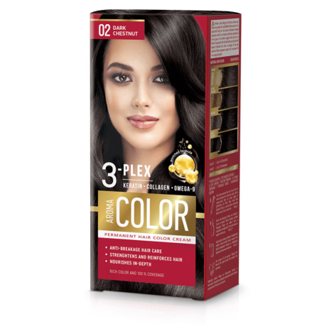 Farba na vlasy - tmavý gaštan č. 02 Aroma Color