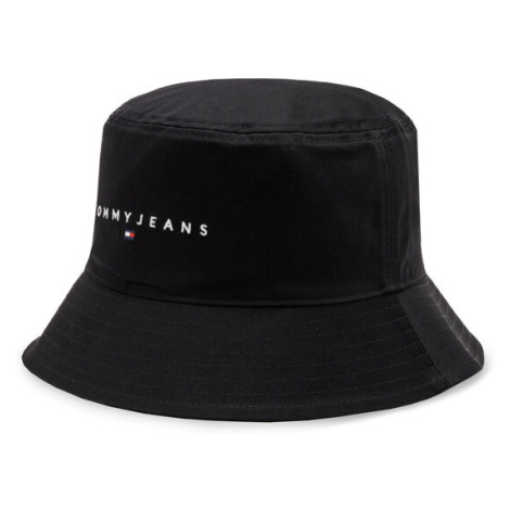 Tommy Jeans Klobúk Tjm Linear Logo Bucket Hat AM0AM12895 Čierna Tommy Hilfiger