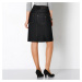 Blancheporte Džínsová sukňa s vysokým pásom čierna