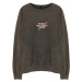 Trendyol Brown Oversize/Wide Cut Wash/Aged Printed Sweatshirt