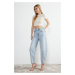 Trendyol Light Blue High Waist Barrel Jeans