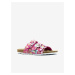 Ružové dievčenské kvetované papuče Richter