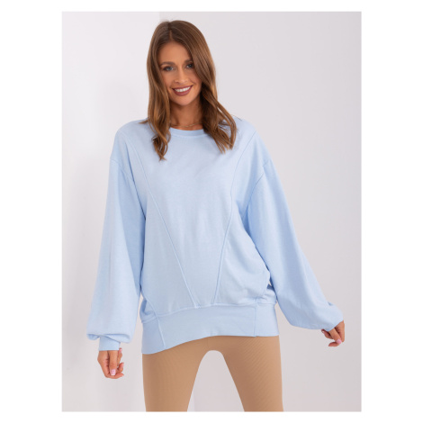 Light blue women's oversize sweatshirt