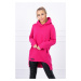 Insulated sweatshirt with a longer back fuchsia