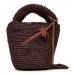 Manebi Kabelka Handcrafted Raffia Summer Bag Mini V 7.4 AM Hnedá