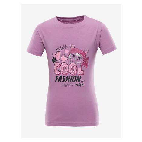 Fialové dievčenské tričko NAX Goreto