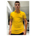 T8586 DEWBERRY MEN'S POLO NECK T-SHIRT-PLAIN YELLOW